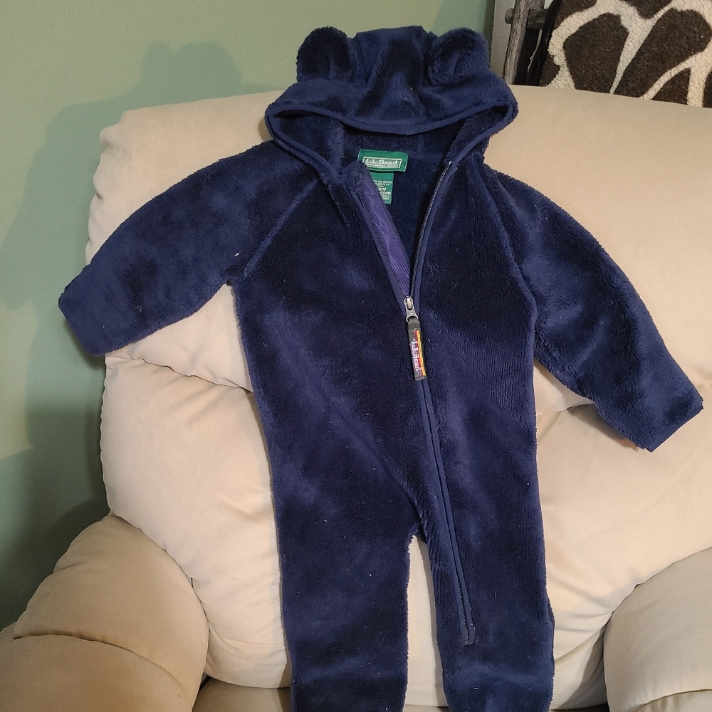 LL Bean bear bunting suit
